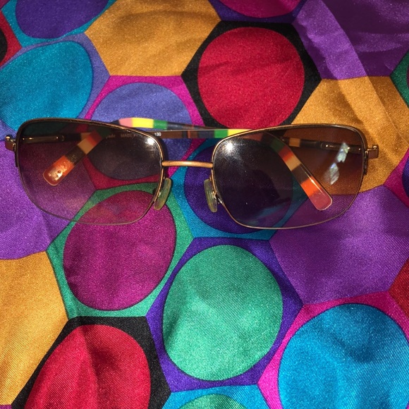 KATE SPADE "APRIL" GOLD RIM POLARIZED SUNGLASSES